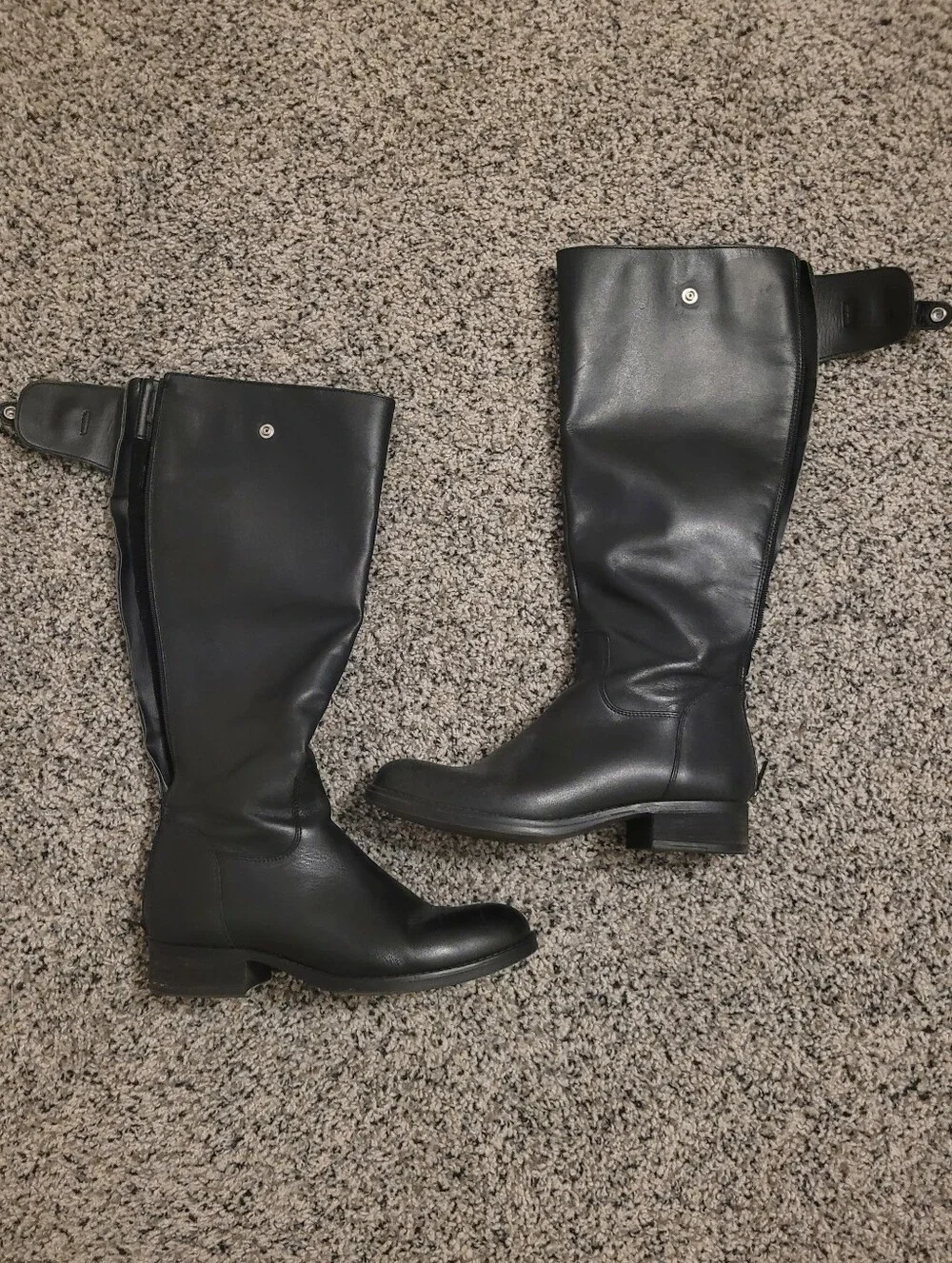 Steve Madden Black Over-the-Knee Buckle Riding Boots